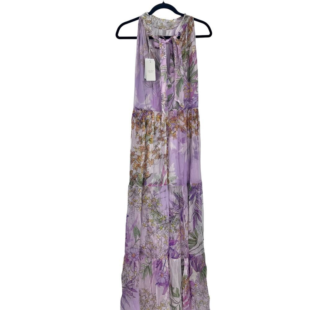Johnny Was Women's Riona Halter Maxi Dress Sleeveless Purple Size Medium NWT - Picture 12 of 15